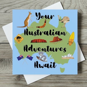 Moving To Australia Card, Bon Voyage, New Adventures, Emigrating