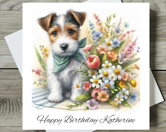 Jack Russell Birthday Card Personalised Dog Card For Dog Mum / Dad Friend From The Dog