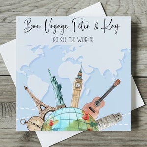 Personalised Moving Abroad Card, Bon Voyage, New Adventures, Emigrating, Travelling image 1