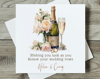 Personalised Wedding Vow Renewal Card ‘As You Renew Your Vows’