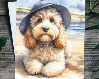 Cockapoo Birthday Card Personalised Cockerpoo Dog Mum Nan Aunt Friend Dogsitter