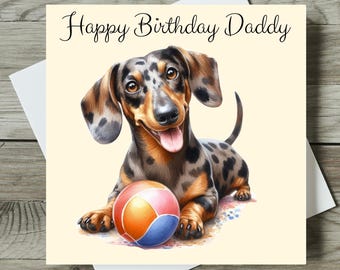 Dachshund Birthday Card Personalised Sausage Dog Card Dog Mum / Friend Any Name