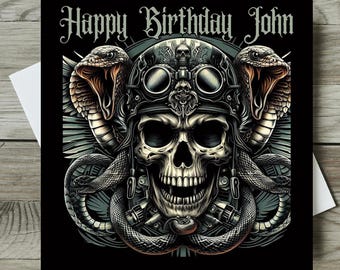 Goth Birthday Card Personalised Gothic Card Alternative Birthday