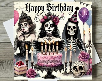 Goth Birthday Card Gothic Card