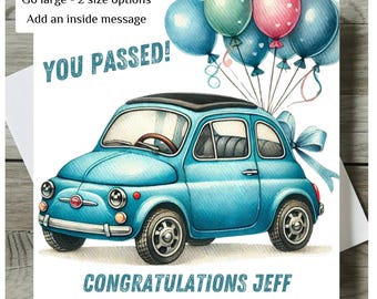 Personalsed Congratulatons Passed Your Drvng Test Card Daughter