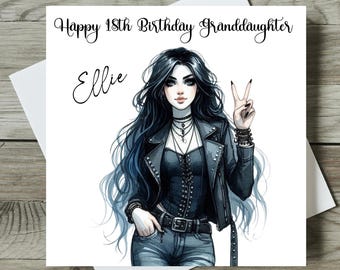 Personalised Birthday Card Goth Daughter Goddaughter Grandaughter Niece Any Age