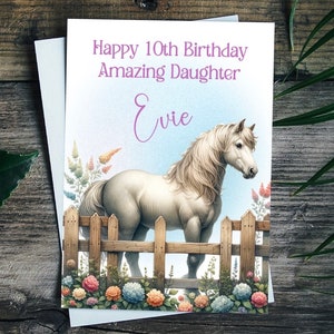Personalised 10th 11th 12th 13th Birthday Card Daughter Goddaughter Grandaughter