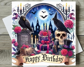 Goth Birthday Card Gothic Card