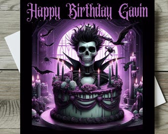 Goth Birthday Card Personalised Gothic Card Alternative Birthday