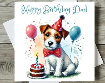 Jack Russell Birthday Card Personalised Dog Card For Dog Mum / Dad Friend From The Dog