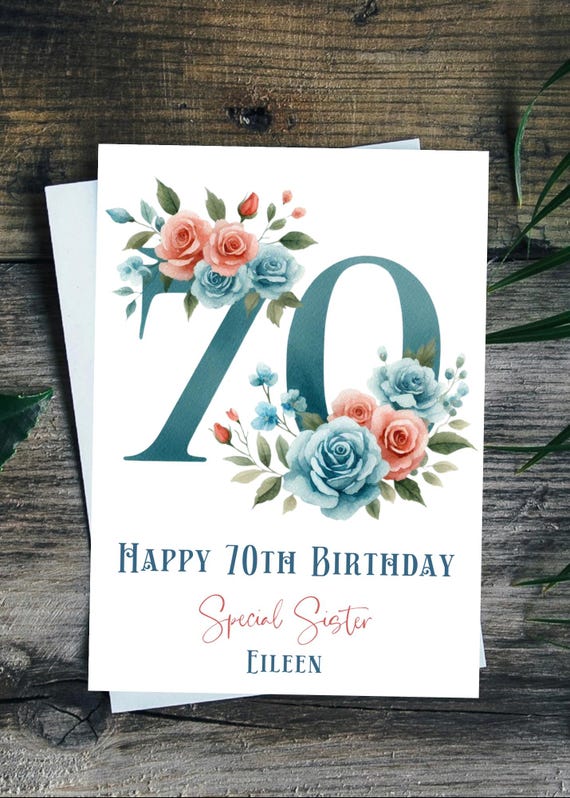 With Love Nan On Your 70th Birthday Card– Shop Inc - View #2