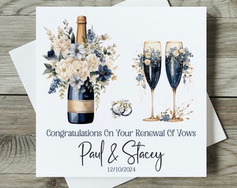 Personalised Wedding Vow Renewal Card ‘As You Renew Your Vows’