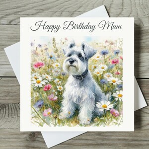Schnauzer Birthday Card Personalised Greetings Card Dog Dad Mum Nan Any Name