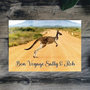 Personalised Moving To Australia Card, Bon Voyage, New Adventures, Emigrating