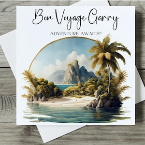 Personalised Moving Abroad Card, Bon Voyage, New Adventures, Emigrating, Travelling