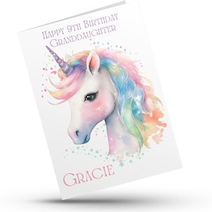 Personalised 10th 11th 12th 13th Birthday Card Daughter Goddaughter Grandaughter
