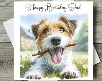 Jack Russell Birthday Card Personalised Dog Card For Dog Mum / Dad Friend From The Dog