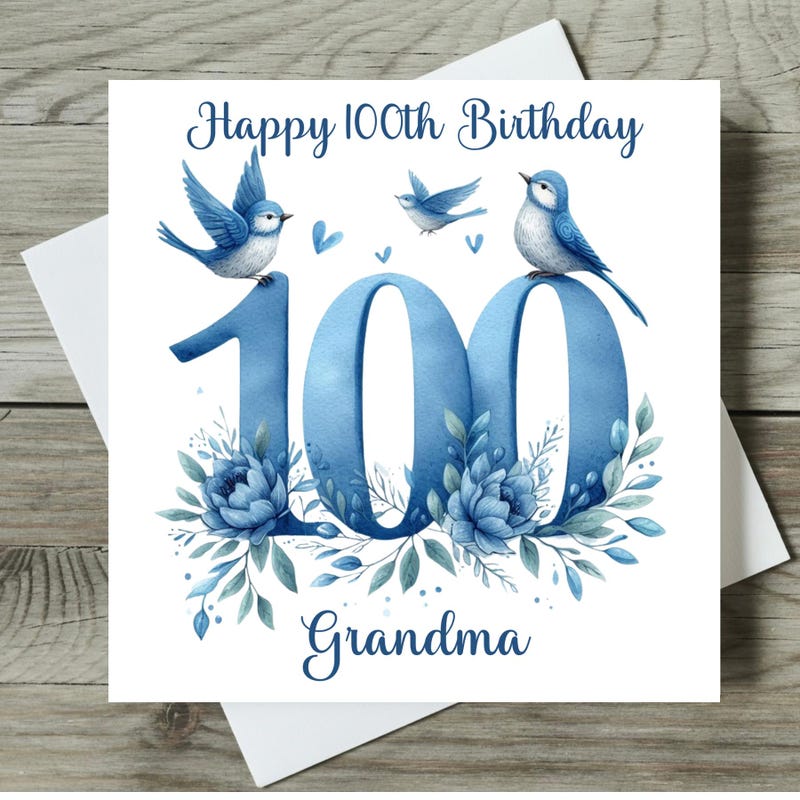 100th Birthday Card - Etsy UK