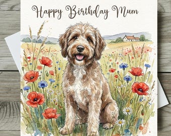 Labradoodle Birthday Card Personalised Cockerpoo Pet Dog Mum Dad Friend Dogsitter
