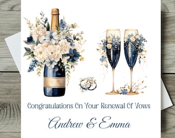 Wedding Vow Renewal Card Personalised ‘As You Renew Your Vows’