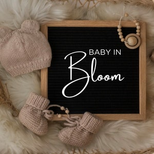Zawiadomienie o narodzinach dziecka Baby Shower PNG Naklejka na ciężarną kobietę Boho Zawiadomienie o ciąży SVG Zaproszenie na baby shower Natychmiastowe pobranie