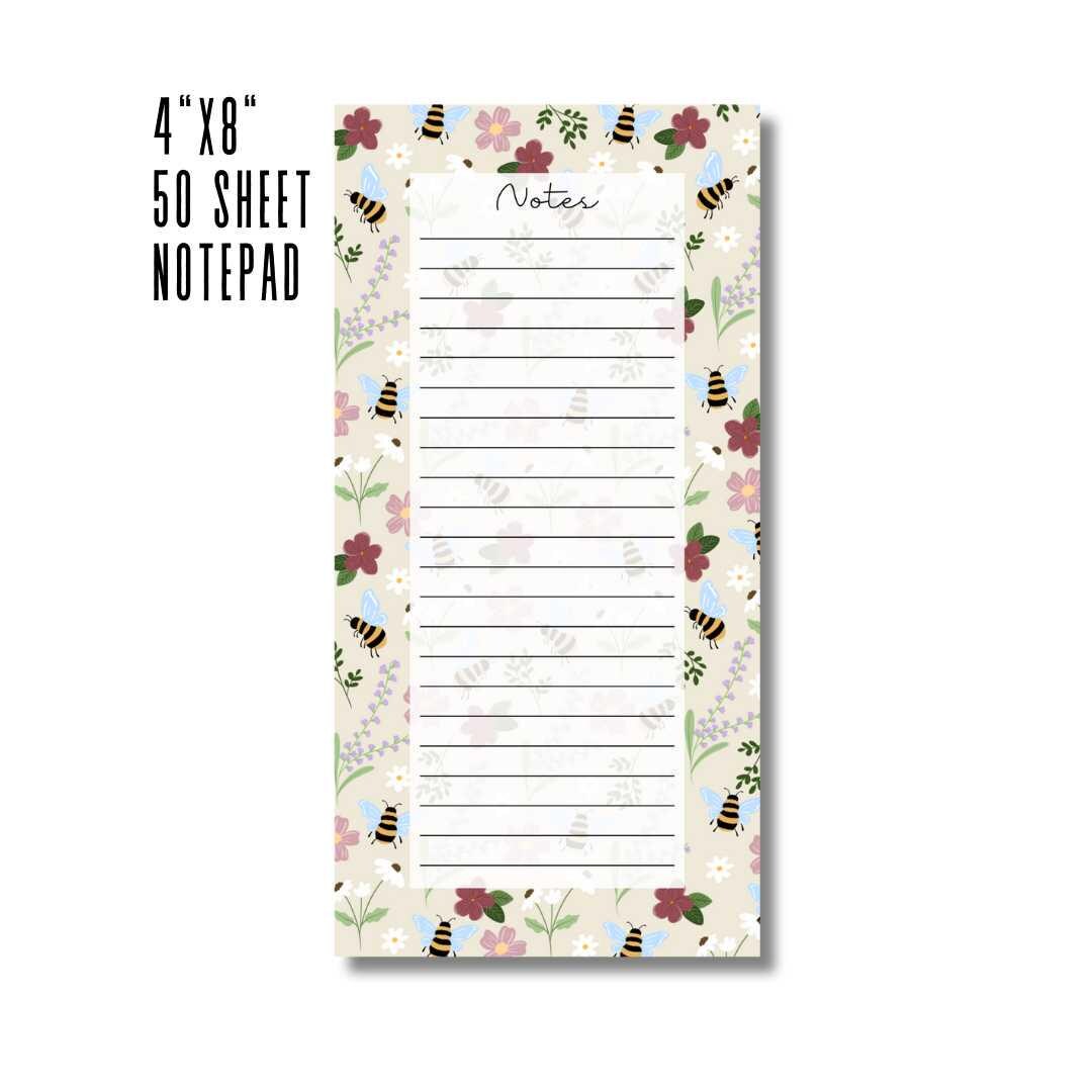 Bees Notepad 4x8 50 Sheets - Etsy