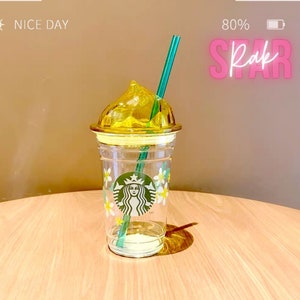 Starbucks China Yellow Whipped Top Glass Cup (Summer Jungle 2021 Edition) –  Ann Ann Starbucks
