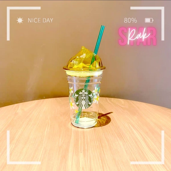 Starbucks China Enjoy Frappuccino Glass Straw Cup