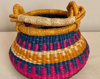 Panier Bolga (petit) - Respectueux de l'environnement - Idéal pour le rangement ou la décoration intérieure