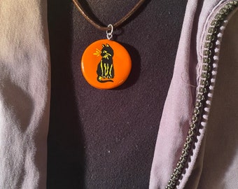 Halloweenhalsband + Svart katthänge + Gåvor