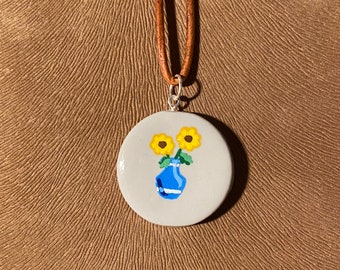 Solroshalsband + Lerahänge + Polymerlera + Gåvor