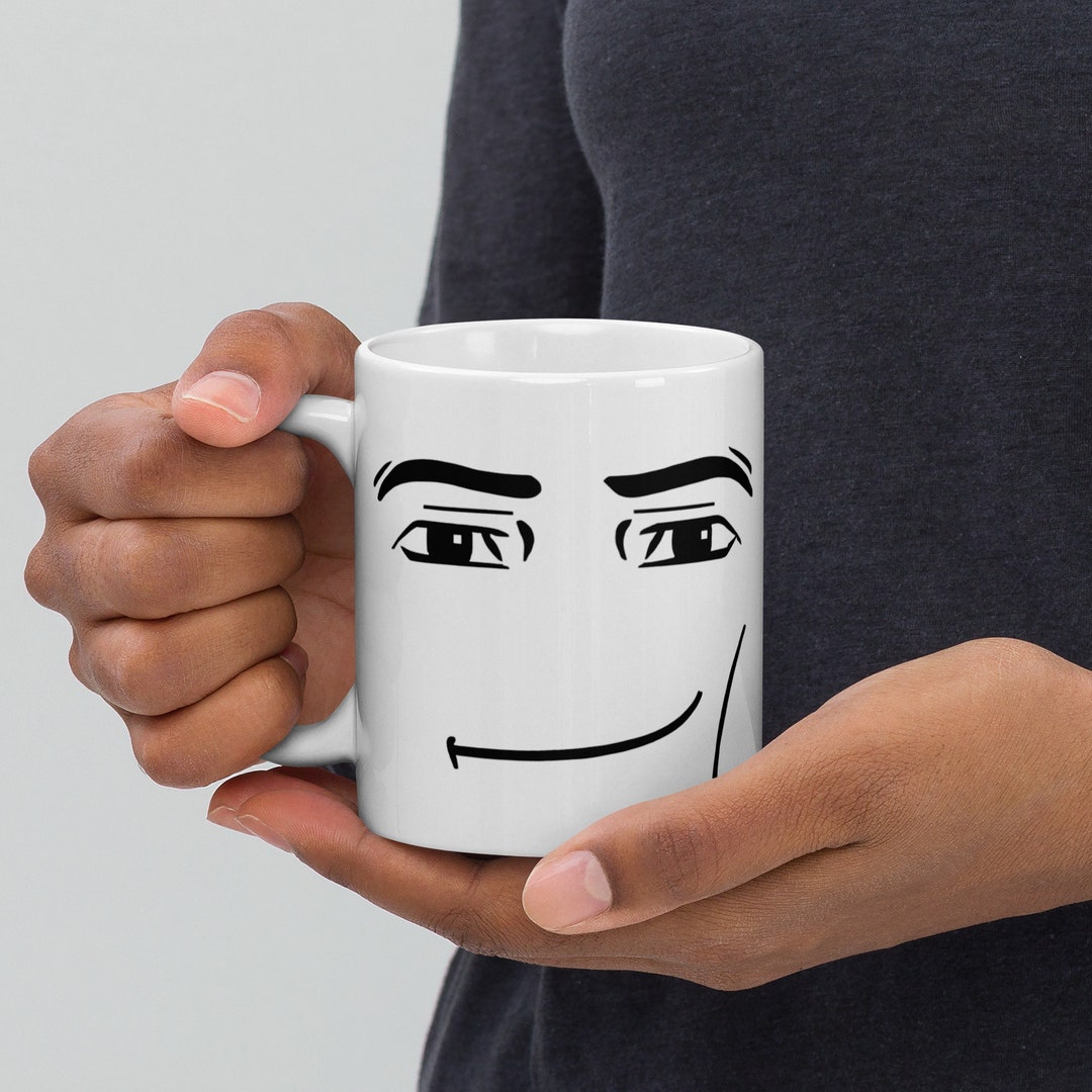 yanmu Roblox Man FACE Mug Funny Gamer Birthday Gift Hot Chocolate