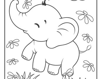 Animal Coloring Books-Instant Download