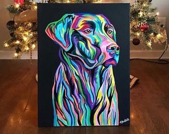 Color Wheel Pet Portraits - Custom Painted