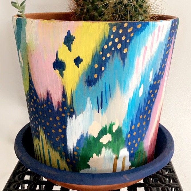 Painted Clay Pots Etsy Il Fullxfull.3290522785 Qxwj