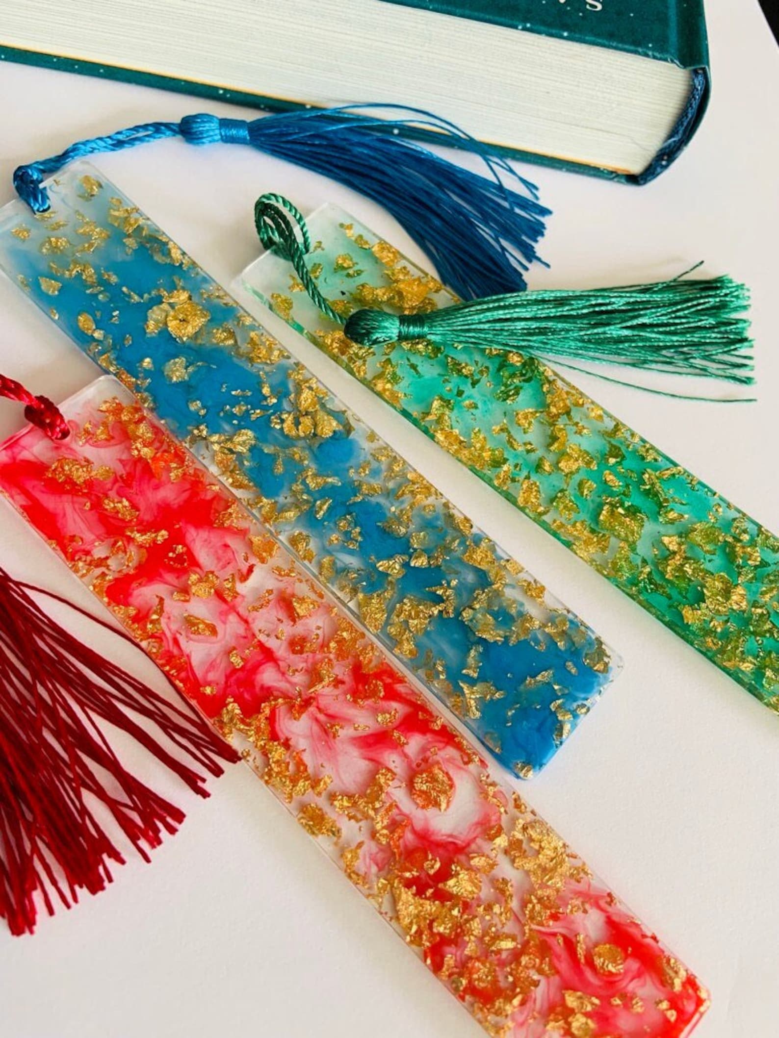 Epoxy Resin Bookmarks Different Colors Epoxy Resin Etsy