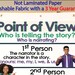 Point of View Middle School Anchor Chart, Printed on FABRIC DURABLE ...