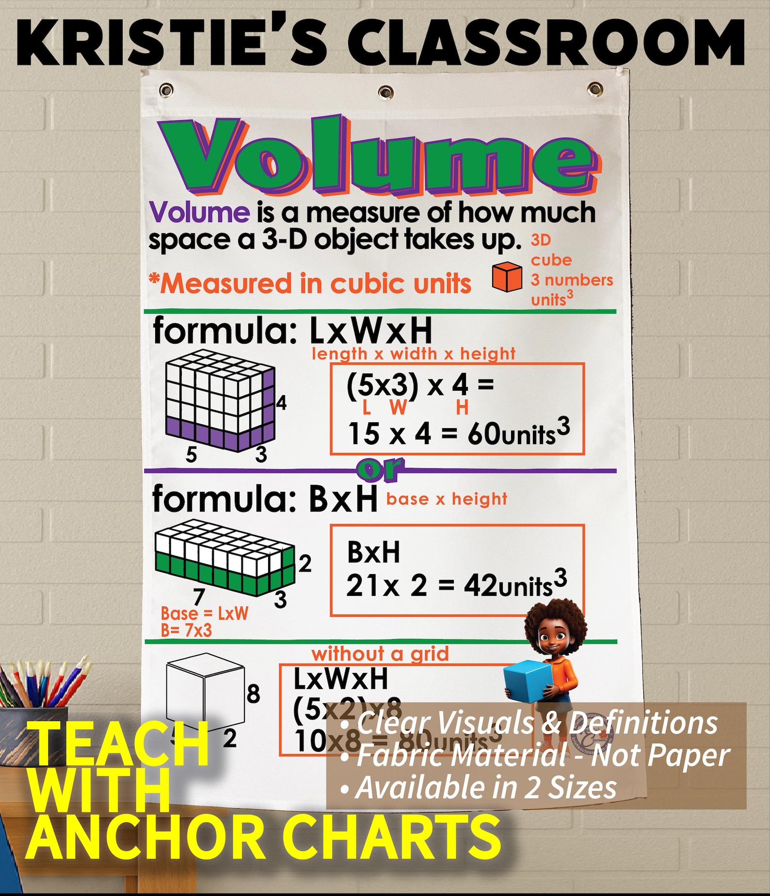 Volume Anchor Chart, Printed on FABRIC! Durable Flag Material. Washable ...