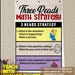 Three Reads Math Strategy Anchor Chart, Printed on FABRIC! Durable Flag ...