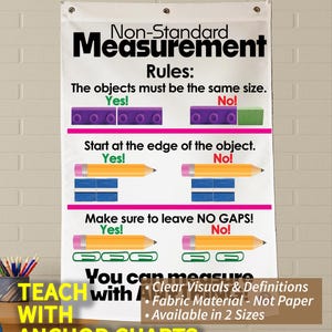 Non-Standard Measurement Anchor Chart: Washable Fabric Classroom Decor