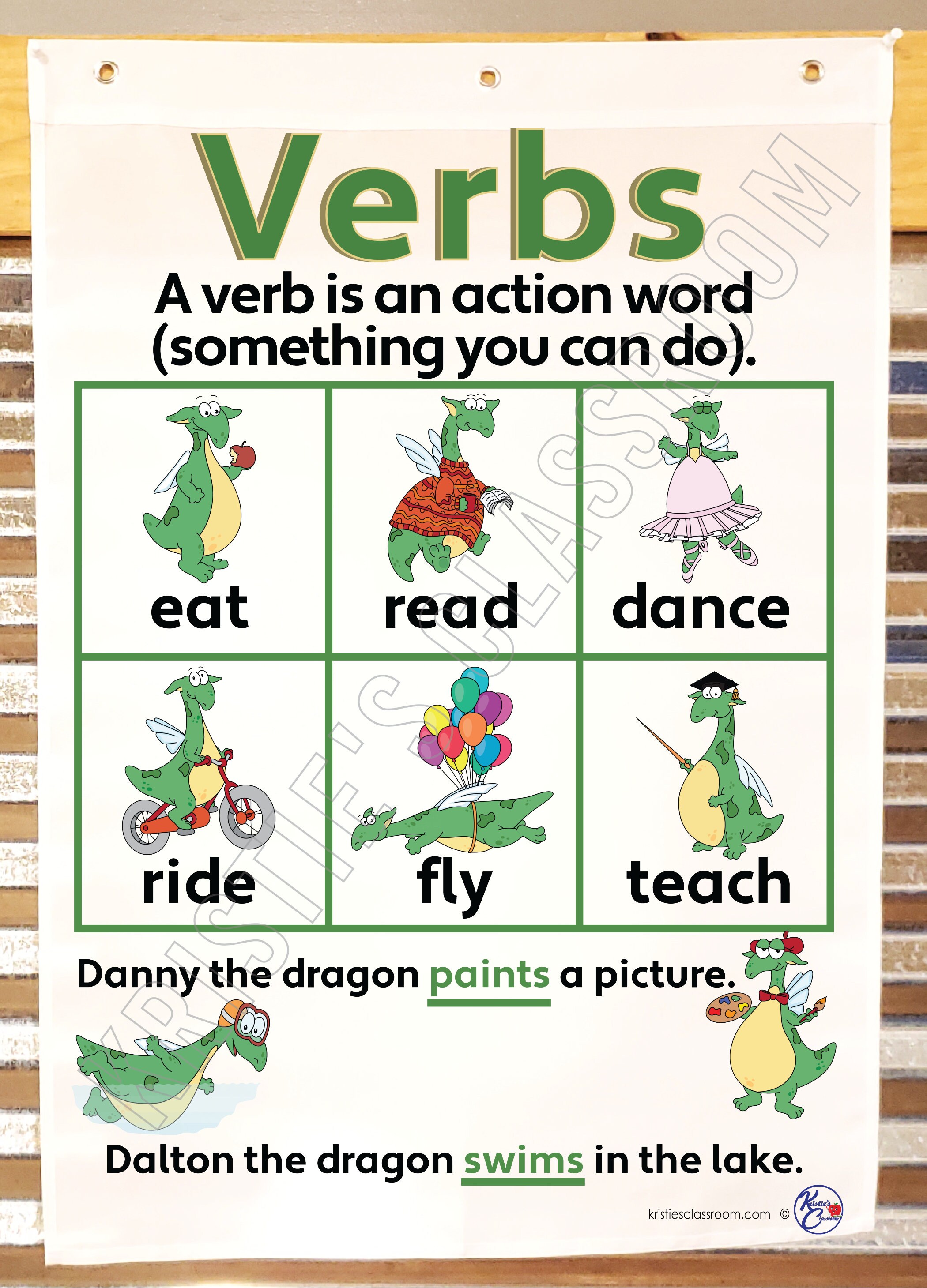 Sustantivos verbos y adjetivos Anchor Chart PAQUETE de 3 Etsy México