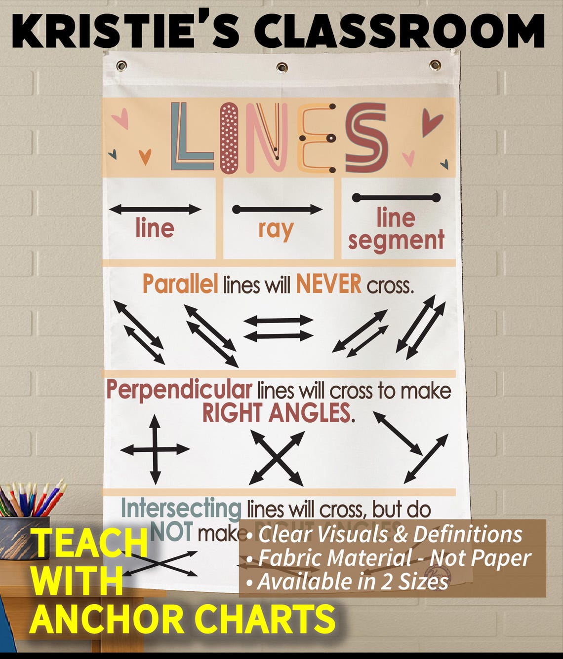 Lines -BOHO Colors (perpendicular-parallel-intersecting-line Segment ...