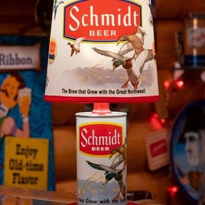 Schmidt Beer Can Lamp