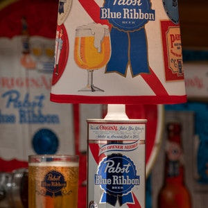 Pabst Blue Ribbon Vintage Beer Can Fantasy Lamp