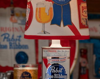 Pabst Blue Ribbon Vintage Beer Can Fantasy Lamp