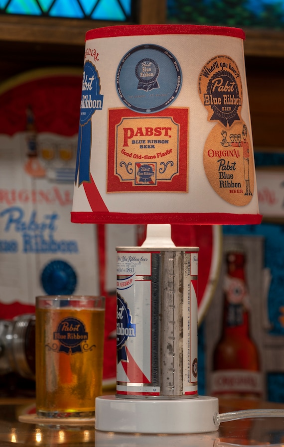 Pabst Blue Ribbon Vintage Beer Can Fantasy Lamp - Etsy