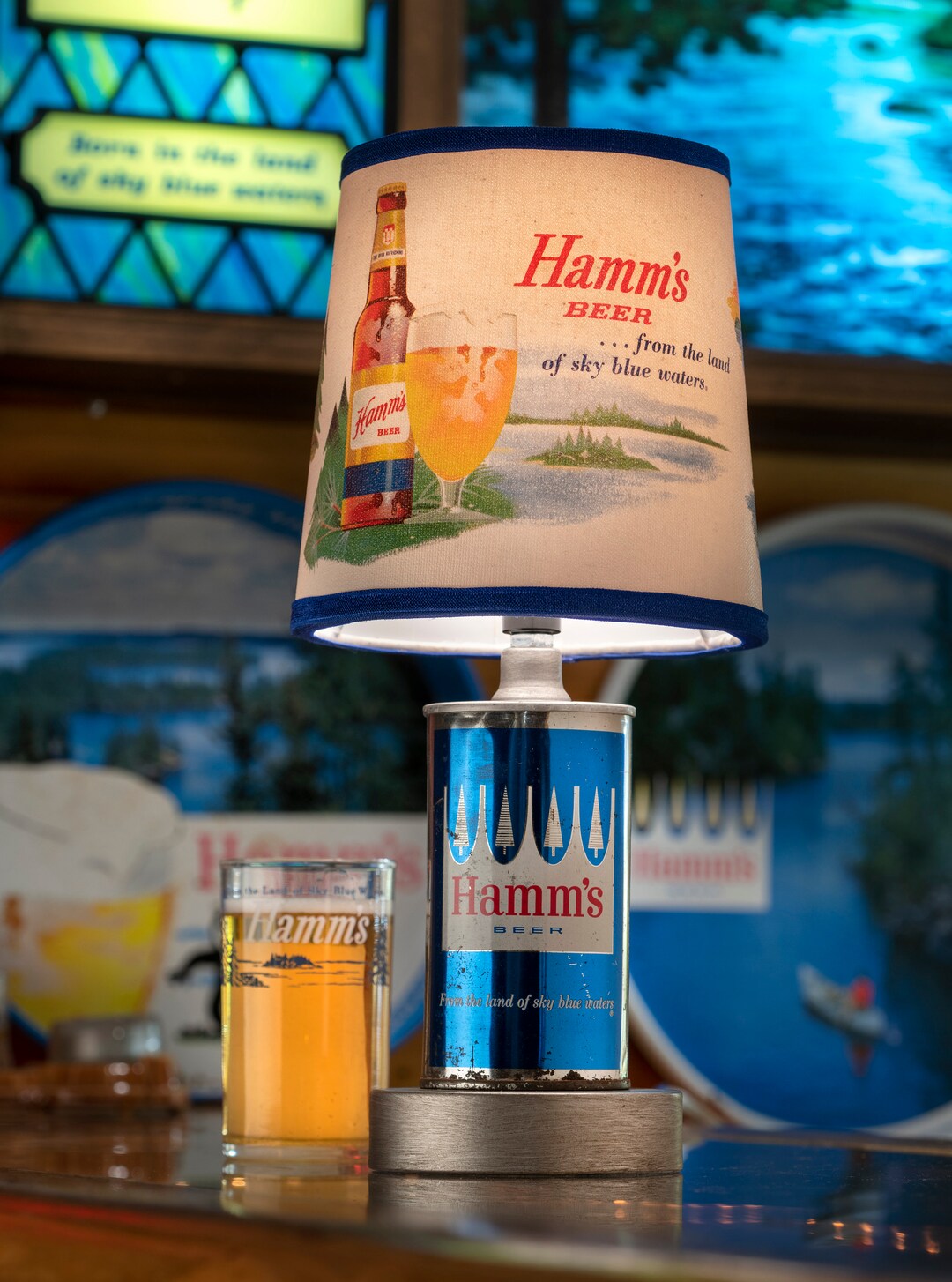 Hamm's Placemat 2 New vintage retro Beer Can Lamp Design - Etsy 