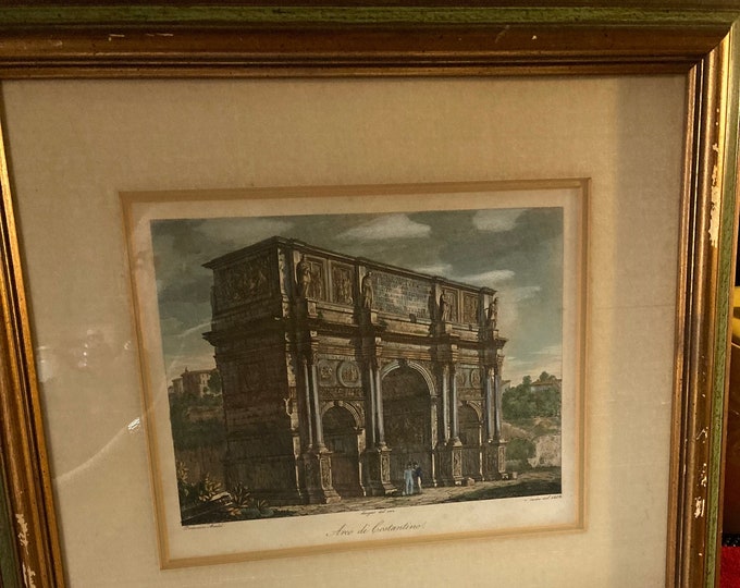 Arco De Constantino Lithograph.Domenico Amici,Disegno Dal Vero.E Incise Nel 1832