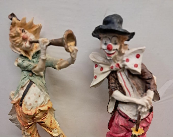 Two Vintage Clown Figurines