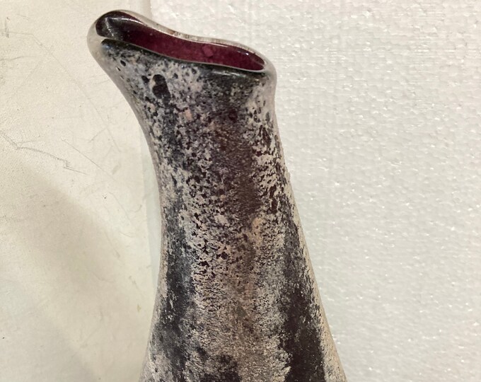 Rough Textured Dried Decorative Handmade Glass Vase